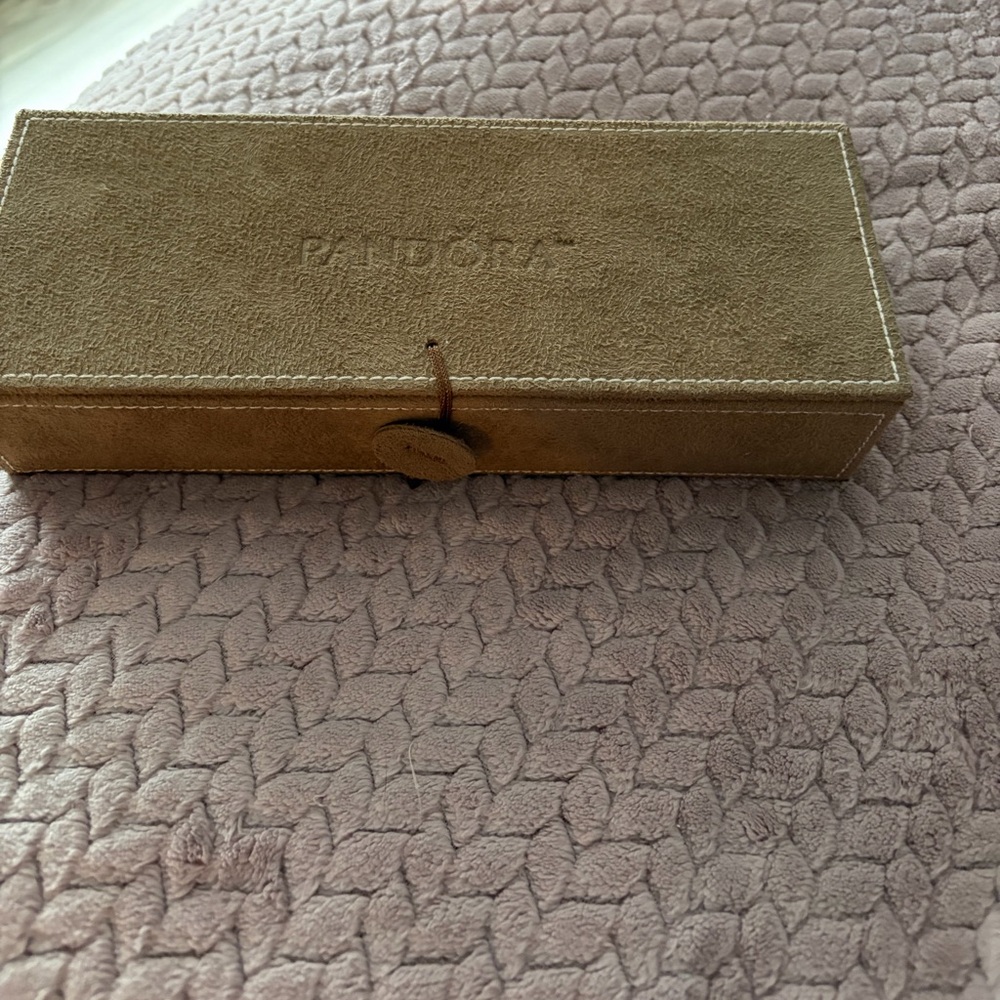 Pandora Taupe Suede Jewelry Case